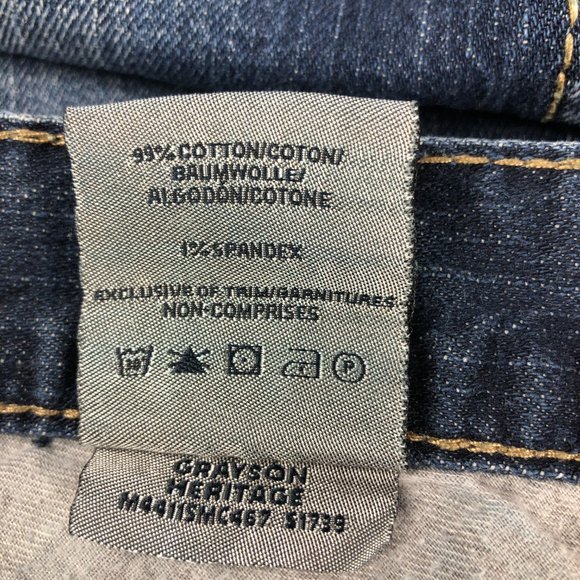 Silver Jeans Men's 37 x 30* Grayson Heritage Straight Leg Blue Faded Denim Pants - Picture 8 of 16